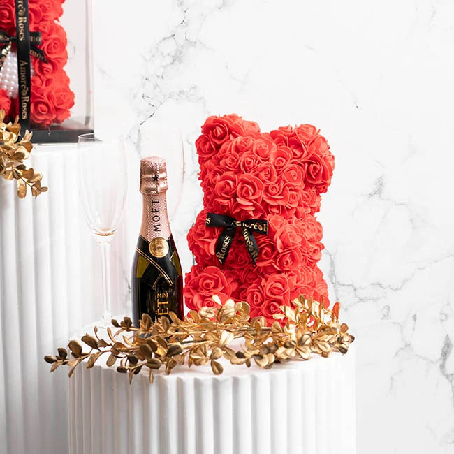 Luxury Rose Bear Gift Box 25cm