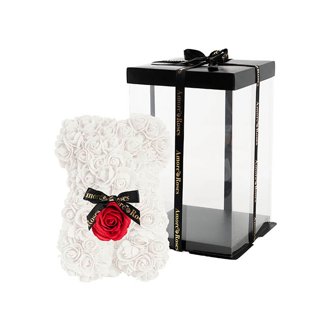 Luxury Rose Bear Gift Box 25cm